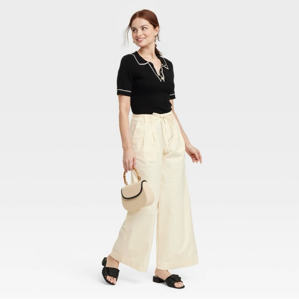 Women’s High-Rise Wide Leg Chino Pants